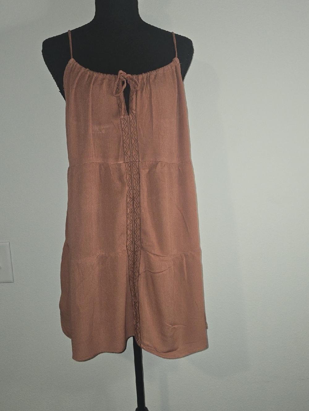 Socialite Rusty Rose Spaghetti Strap Dress
